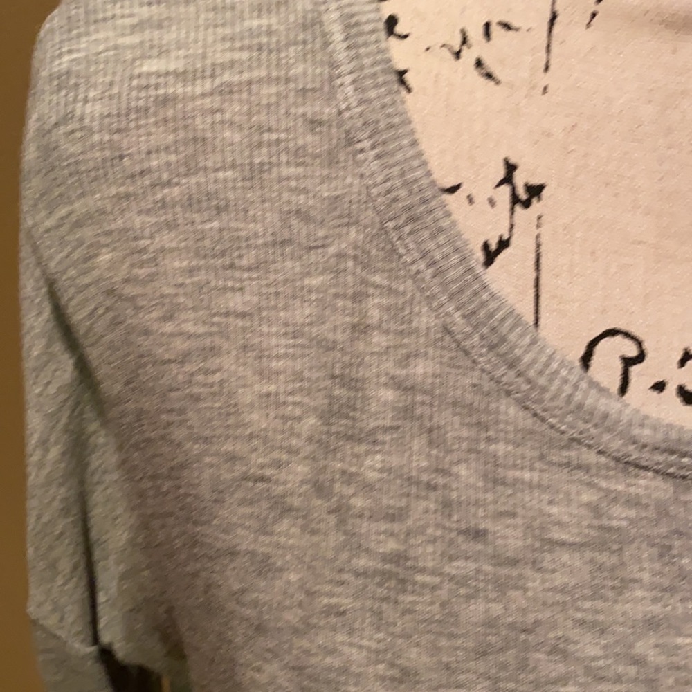Grace & Lace gray ribbed long sleeve shirt size‎ S NWT - Picture 3 of 6